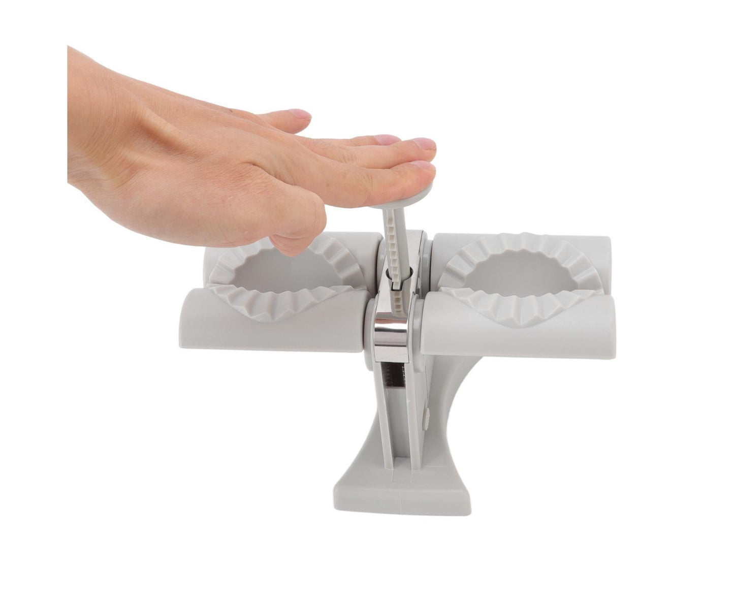 Dumpling Mold Machine Automatic ABS and Stainless Steel Double Head Dumpling Maker for Home Kitchen V1263-JX-1479