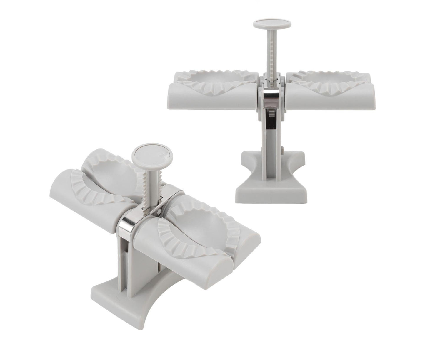 Dumpling Mold Machine Automatic ABS and Stainless Steel Double Head Dumpling Maker for Home Kitchen V1263-JX-1479