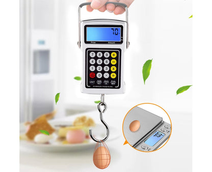 Electronic Fish Hook Scale 50Kg Luggage Weighing 7 in 1 Digital Hanging Scales V1263-JX-1485