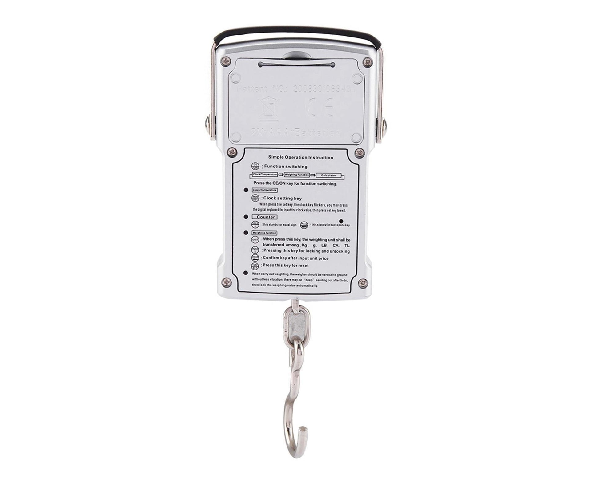 Electronic Fish Hook Scale 50Kg Luggage Weighing 7 in 1 Digital Hanging Scales V1263-JX-1485