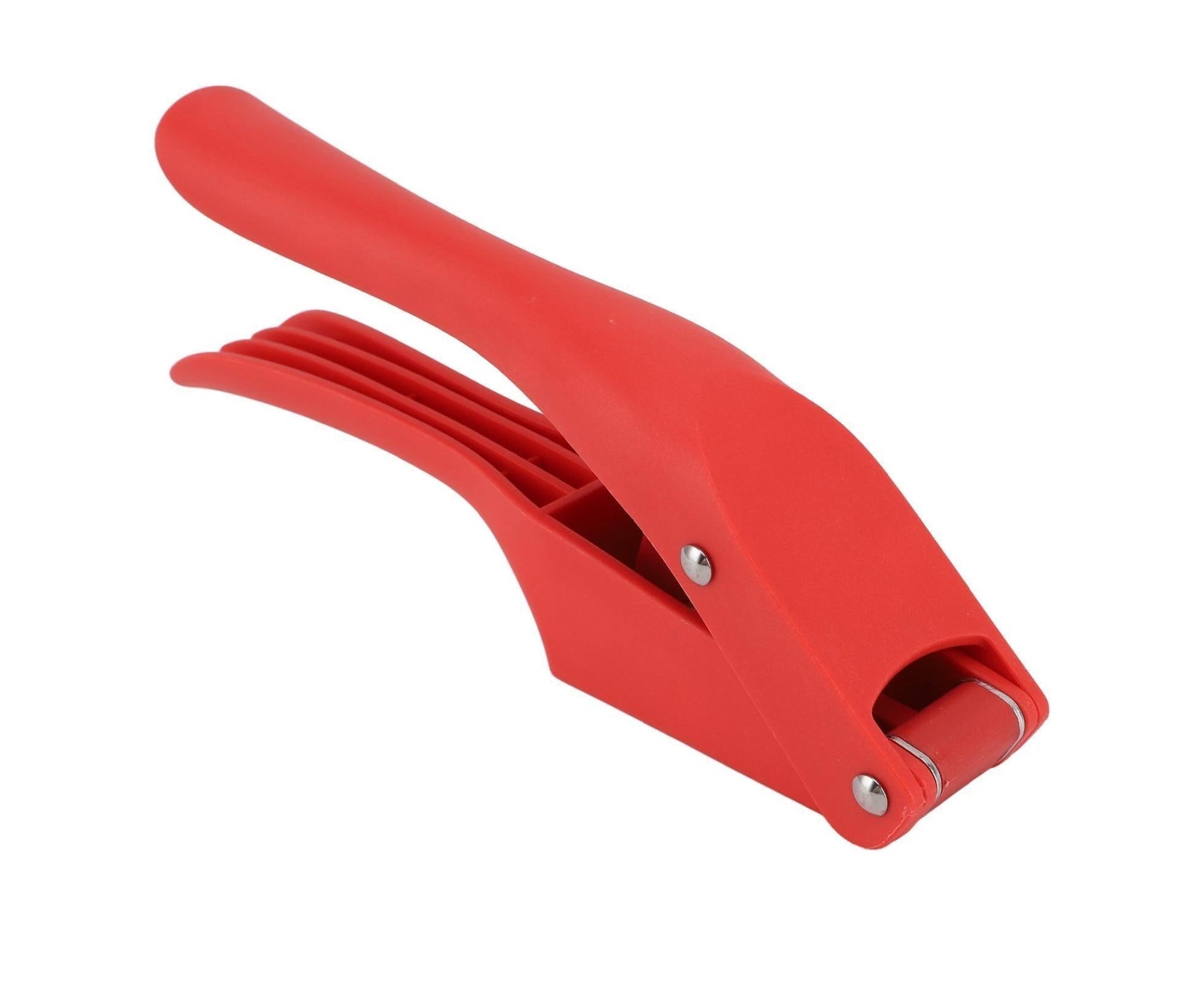 Garlic Press Multipurpose 2 in 1 Efficient Easy To Squeeze Ergonomic Handle Garlic Mincer Tool for Kitchen Red V1263-JX-1490