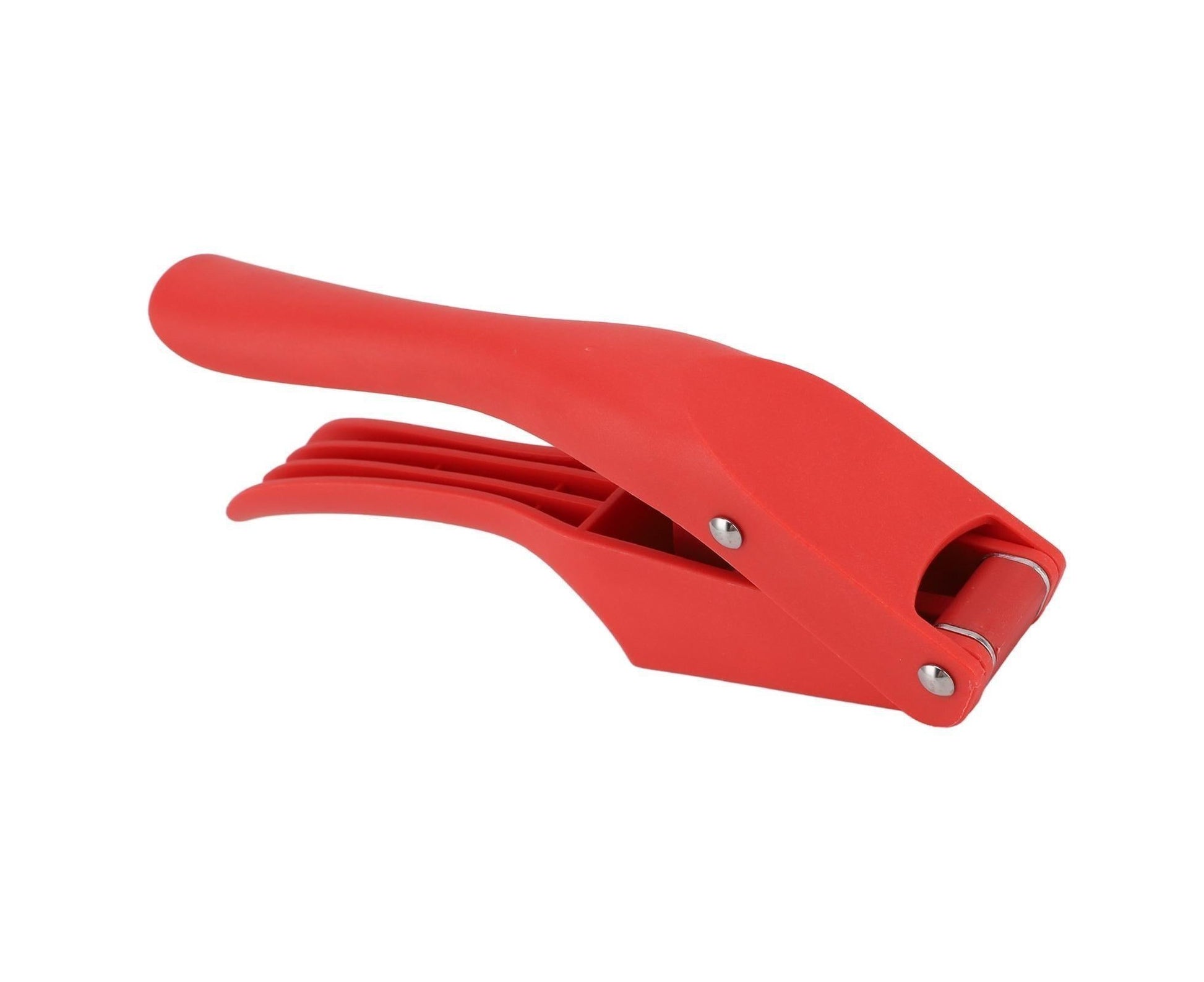Garlic Press Multipurpose 2 in 1 Efficient Easy To Squeeze Ergonomic Handle Garlic Mincer Tool for Kitchen Red V1263-JX-1490