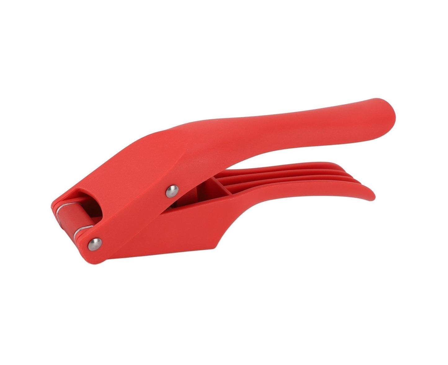 Garlic Press Multipurpose 2 in 1 Efficient Easy To Squeeze Ergonomic Handle Garlic Mincer Tool for Kitchen Red V1263-JX-1490