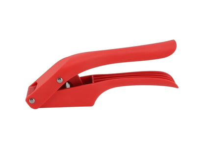 Garlic Press Multipurpose 2 in 1 Efficient Easy To Squeeze Ergonomic Handle Garlic Mincer Tool for Kitchen Red V1263-JX-1490