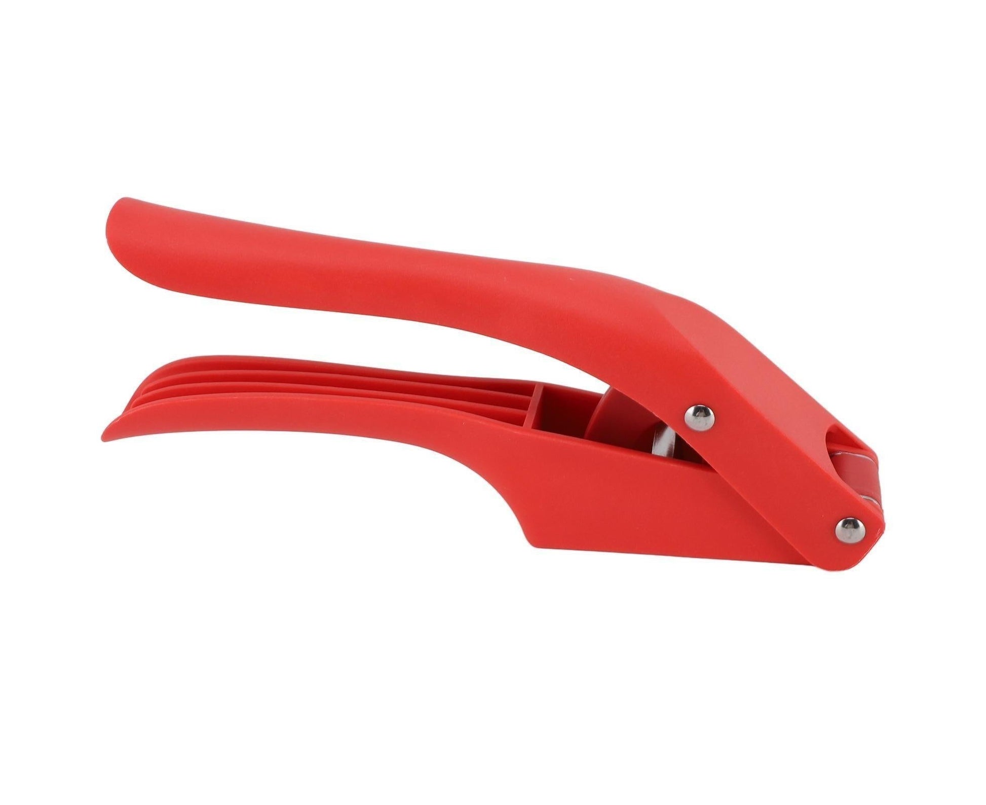 Garlic Press Multipurpose 2 in 1 Efficient Easy To Squeeze Ergonomic Handle Garlic Mincer Tool for Kitchen Red V1263-JX-1490