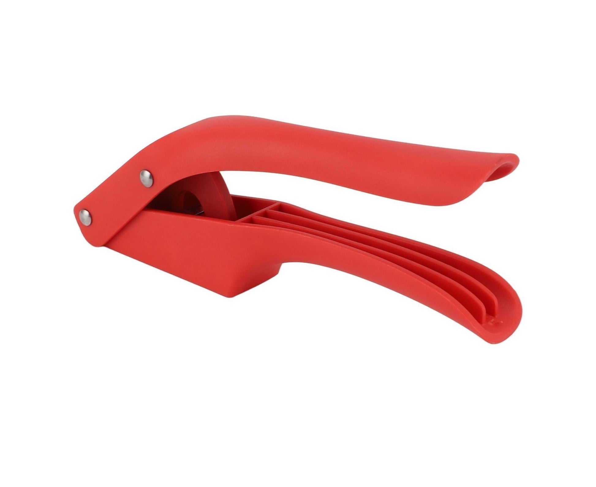 Garlic Press Multipurpose 2 in 1 Efficient Easy To Squeeze Ergonomic Handle Garlic Mincer Tool for Kitchen Red V1263-JX-1490