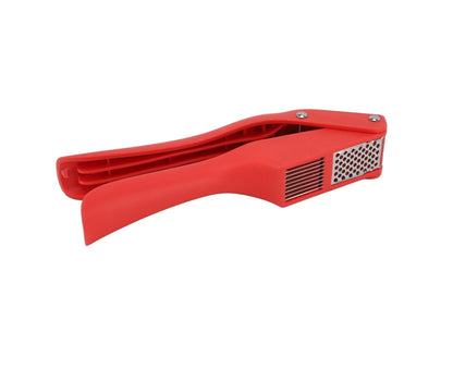 Garlic Press Multipurpose 2 in 1 Efficient Easy To Squeeze Ergonomic Handle Garlic Mincer Tool for Kitchen Red V1263-JX-1490