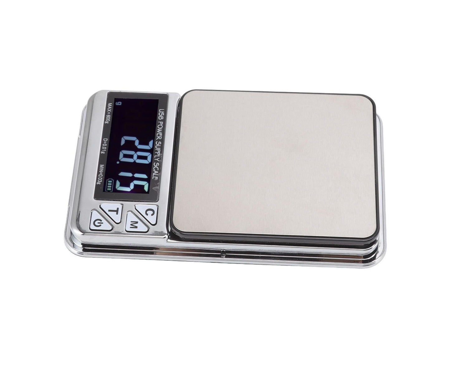 High Accuracy Digital Scale 600/0.01g LCD Display Waterproof USB Charging Electronic Scale for Kitchen Jewelry V1263-JX-1492