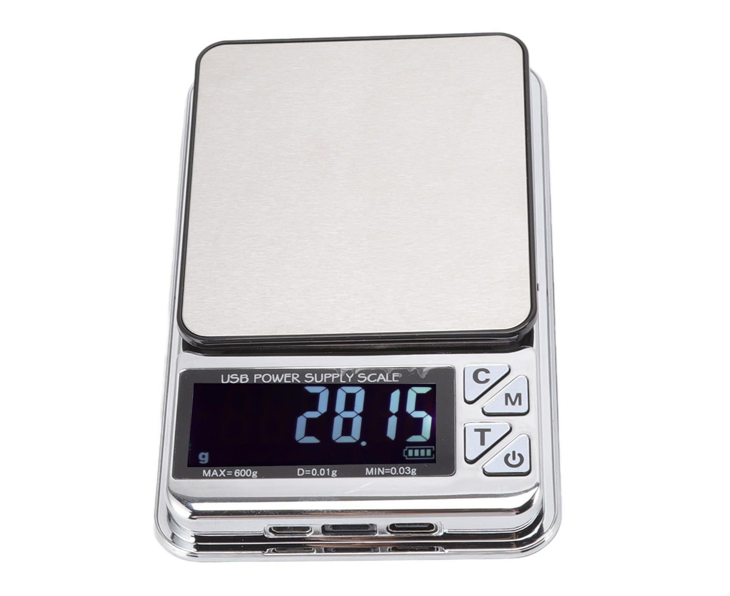 High Accuracy Digital Scale 600/0.01g LCD Display Waterproof USB Charging Electronic Scale for Kitchen Jewelry V1263-JX-1492