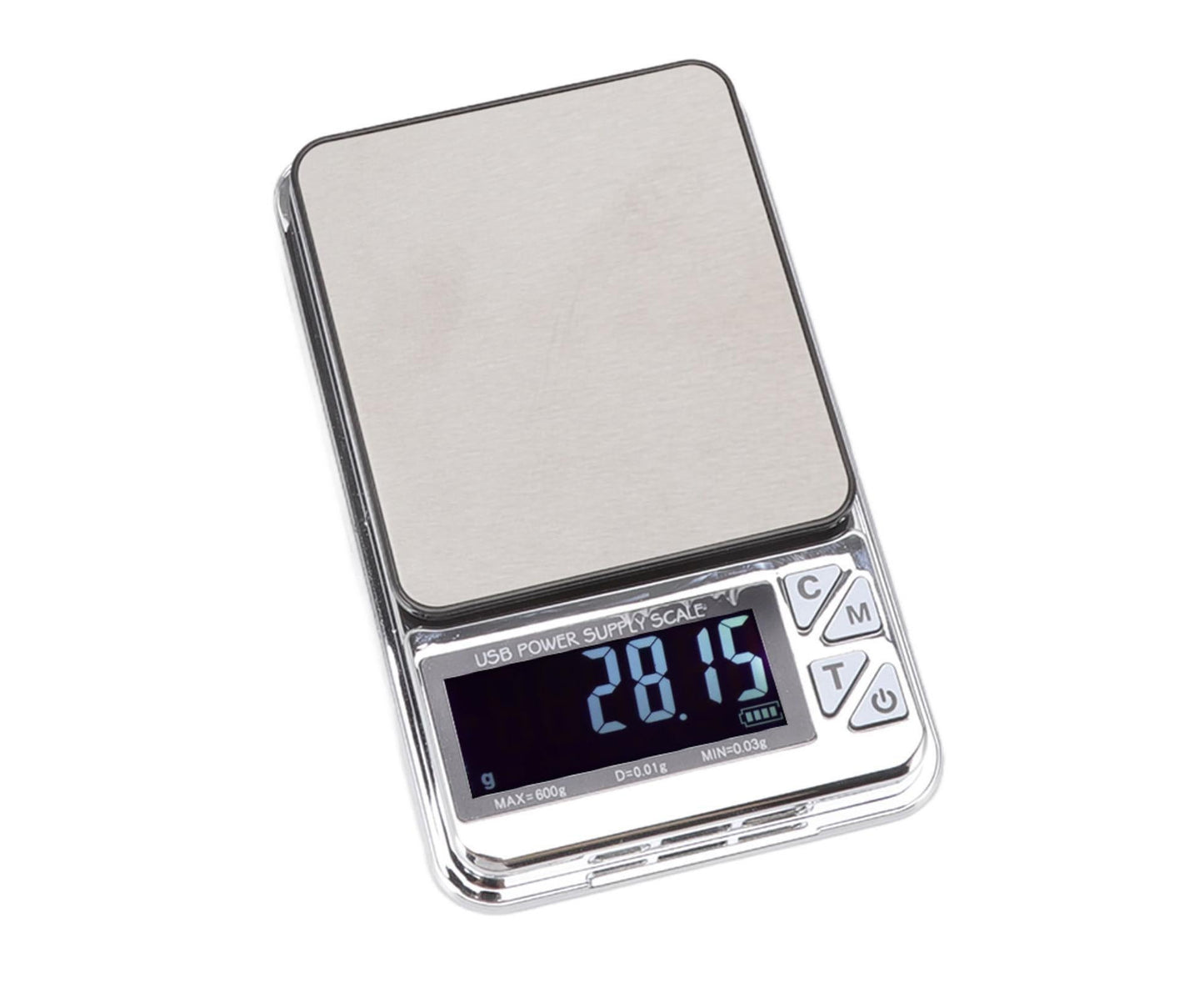 High Accuracy Digital Scale 600/0.01g LCD Display Waterproof USB Charging Electronic Scale for Kitchen Jewelry V1263-JX-1492