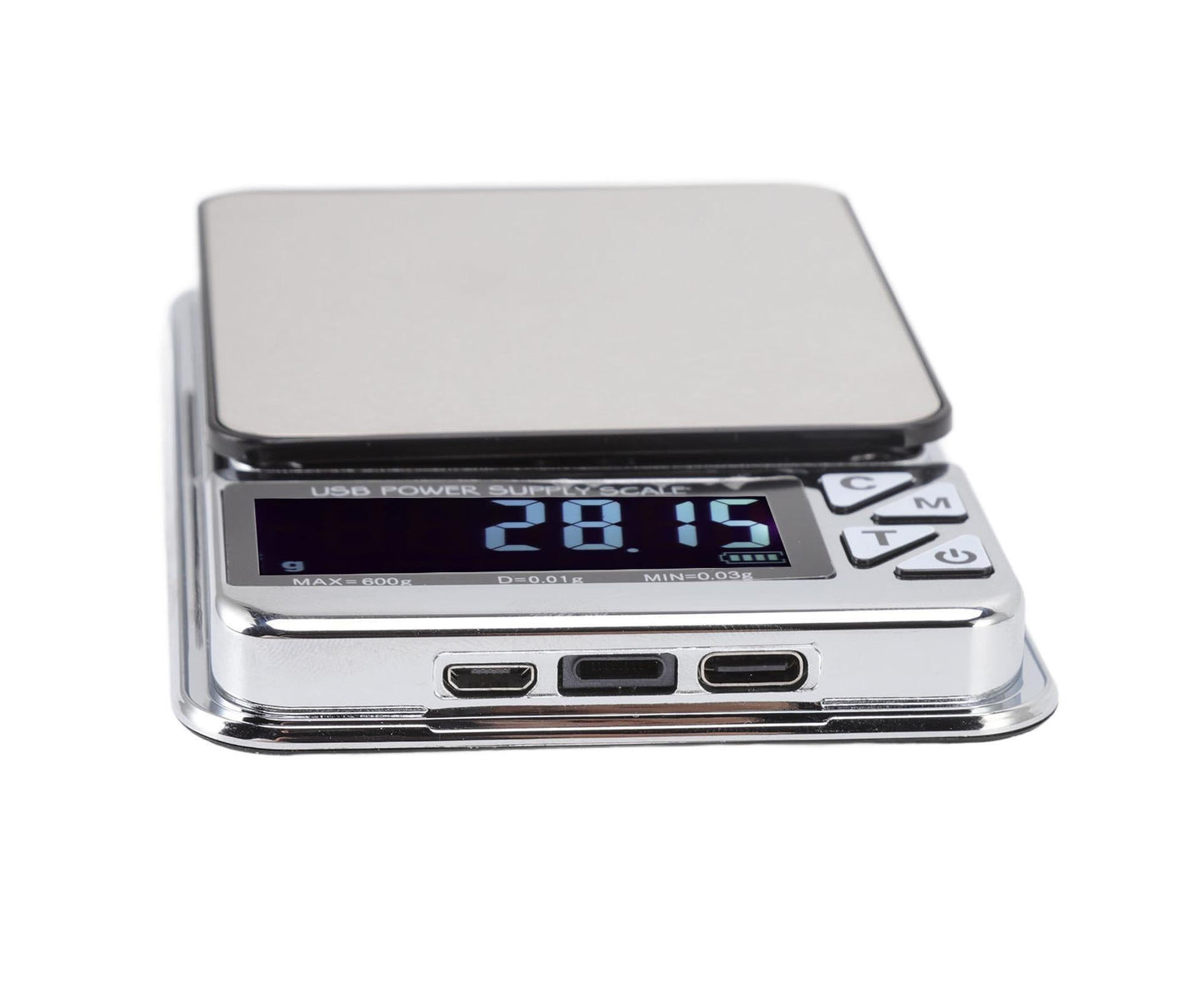 High Accuracy Digital Scale 600/0.01g LCD Display Waterproof USB Charging Electronic Scale for Kitchen Jewelry V1263-JX-1492