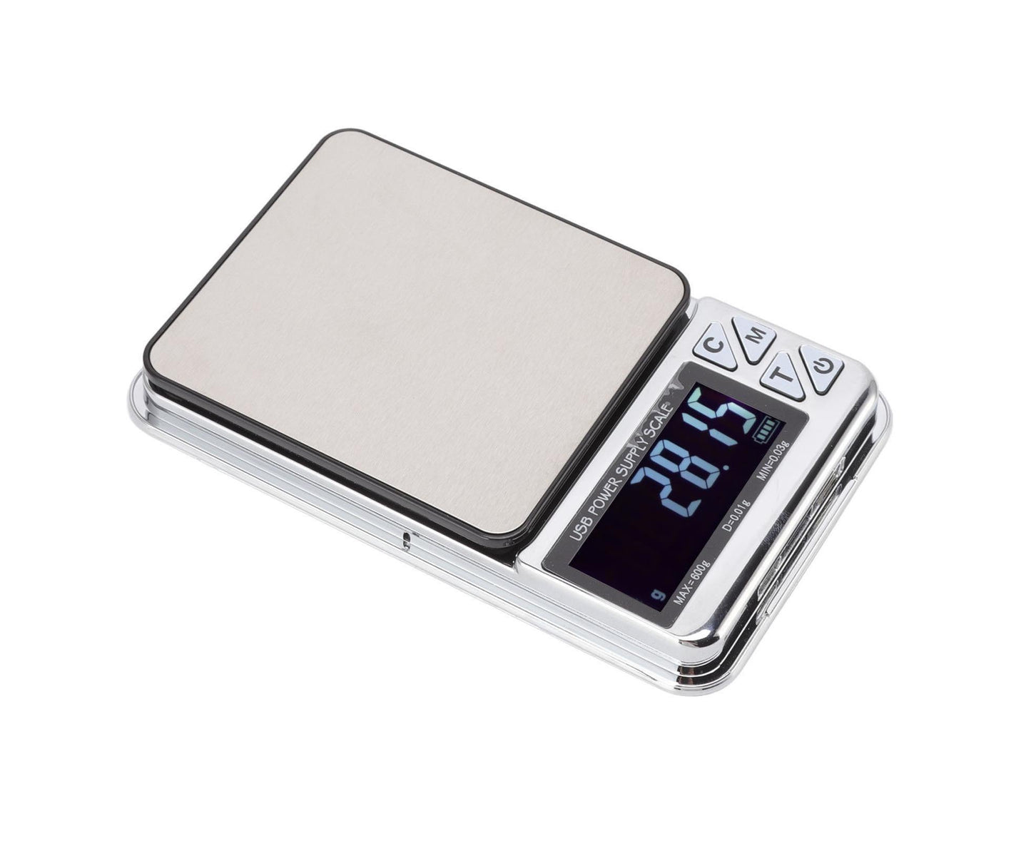 High Accuracy Digital Scale 600/0.01g LCD Display Waterproof USB Charging Electronic Scale for Kitchen Jewelry V1263-JX-1492