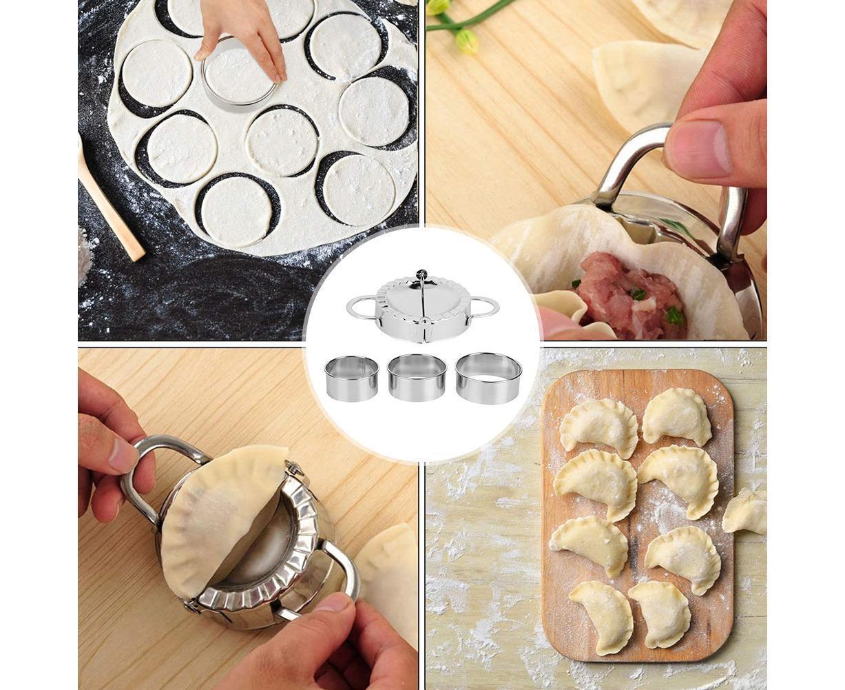 Household 304 Stainless Steel Manual Dumpling Dough Presser Maker Molds Kit Kitchen Utensils V1263-JX-1494