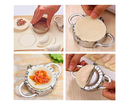 Household 304 Stainless Steel Manual Dumpling Dough Presser Maker Molds Kit Kitchen Utensils V1263-JX-1494