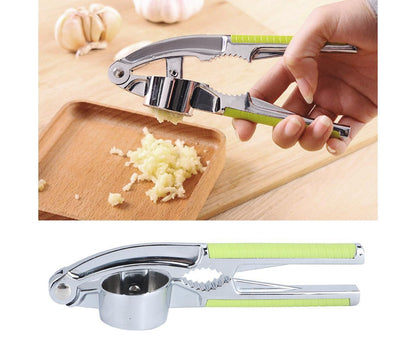 Kitchen Portable Manual Food Garlic Press Grinder Crusher Masher Walnut Cracker for Home Use V1263-JX-1498