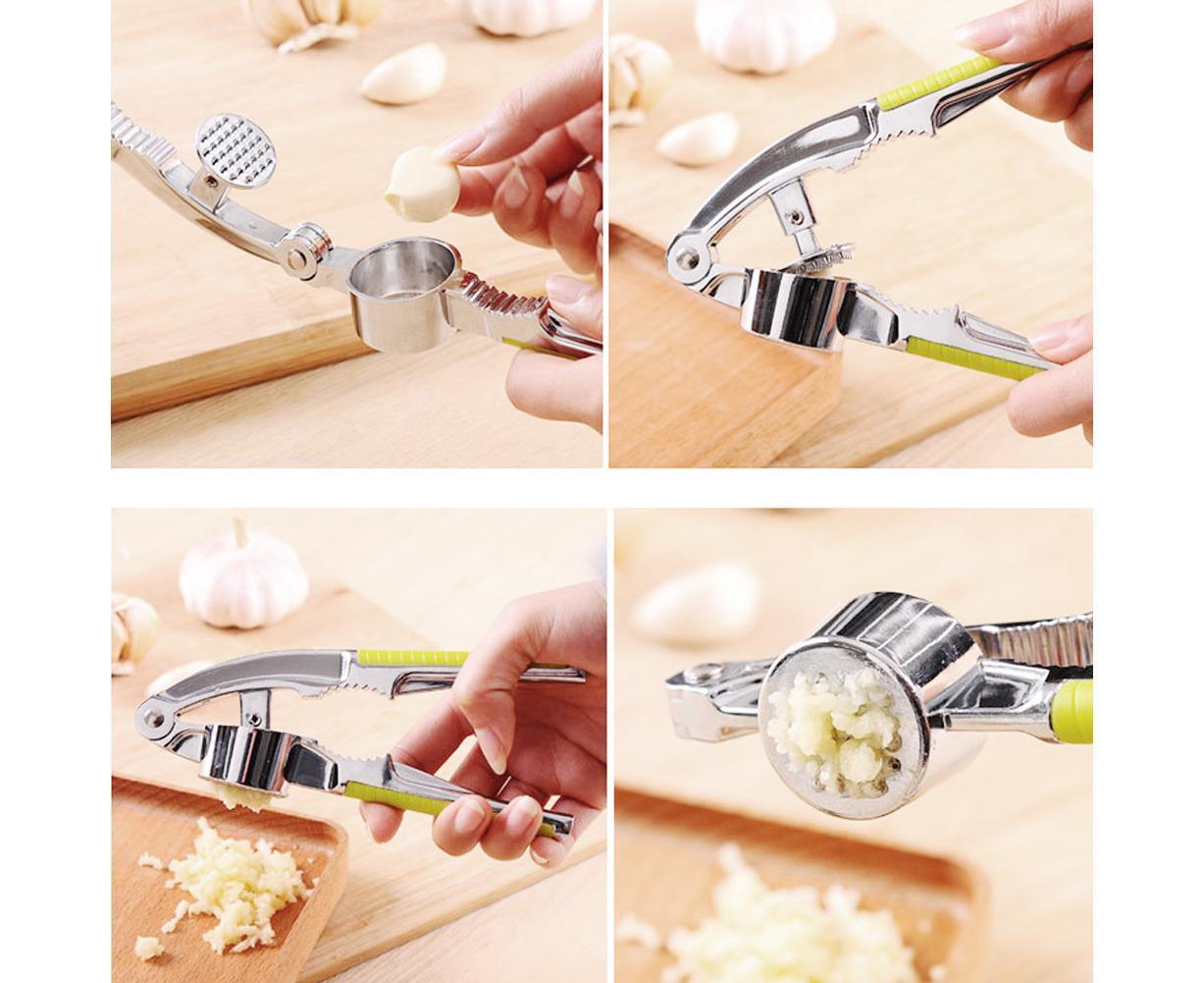 Kitchen Portable Manual Food Garlic Press Grinder Crusher Masher Walnut Cracker for Home Use V1263-JX-1498