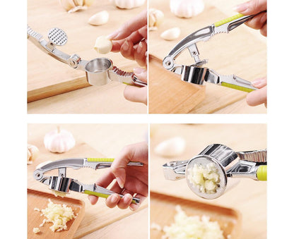 Kitchen Portable Manual Food Garlic Press Grinder Crusher Masher Walnut Cracker for Home Use V1263-JX-1498