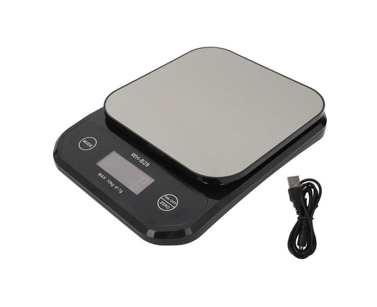 Kitchen Scale 0.035oz to 22.0lb IP7 Waterproof LCD Display Stainless Steel Coffee Scale for Family Cafe V1263-JX-1499