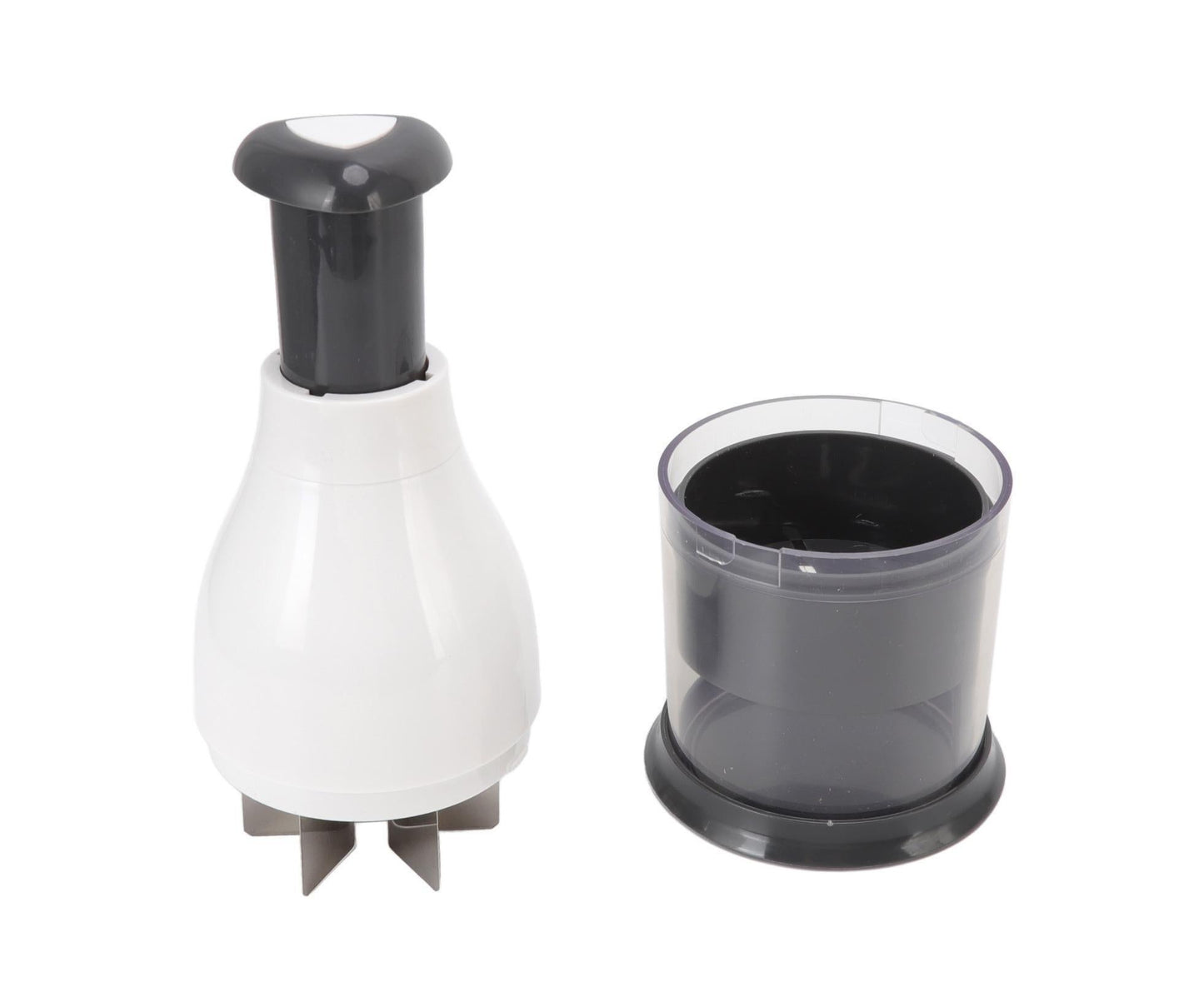 Mini Chopper White Manual Stainless Steel Blade PP Material Easy Disassemble Vegetable Chopper for Onions Nuts V1263-JX-1508