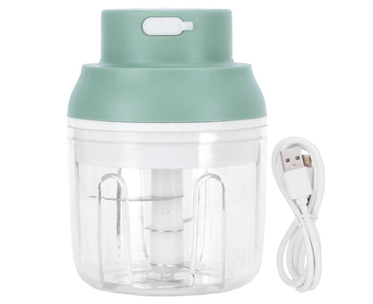 Mini Vegetable Cutter 250ml Electric Garlic Masher Crusher Grinder Kitchen AccessoryGreen V1263-JX-1512