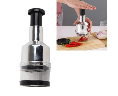 Onion Press Chopper Hand Vegetable Chopper Stainless Steel Manual Food Chopper for Kitchen V1263-JX-1514