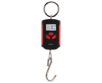 Portable Electronic Hanging Scale Digital LCD Backlit Display kg/lb/JIN 200KG W/HookRed Frame V1263-JX-1516