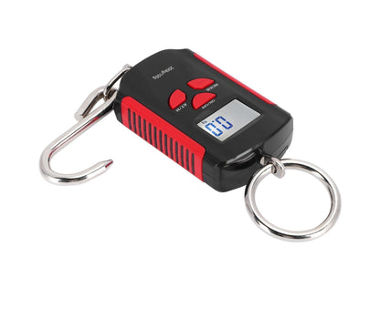 Portable Electronic Hanging Scale Digital LCD Backlit Display kg/lb/JIN 200KG W/HookRed Frame V1263-JX-1516