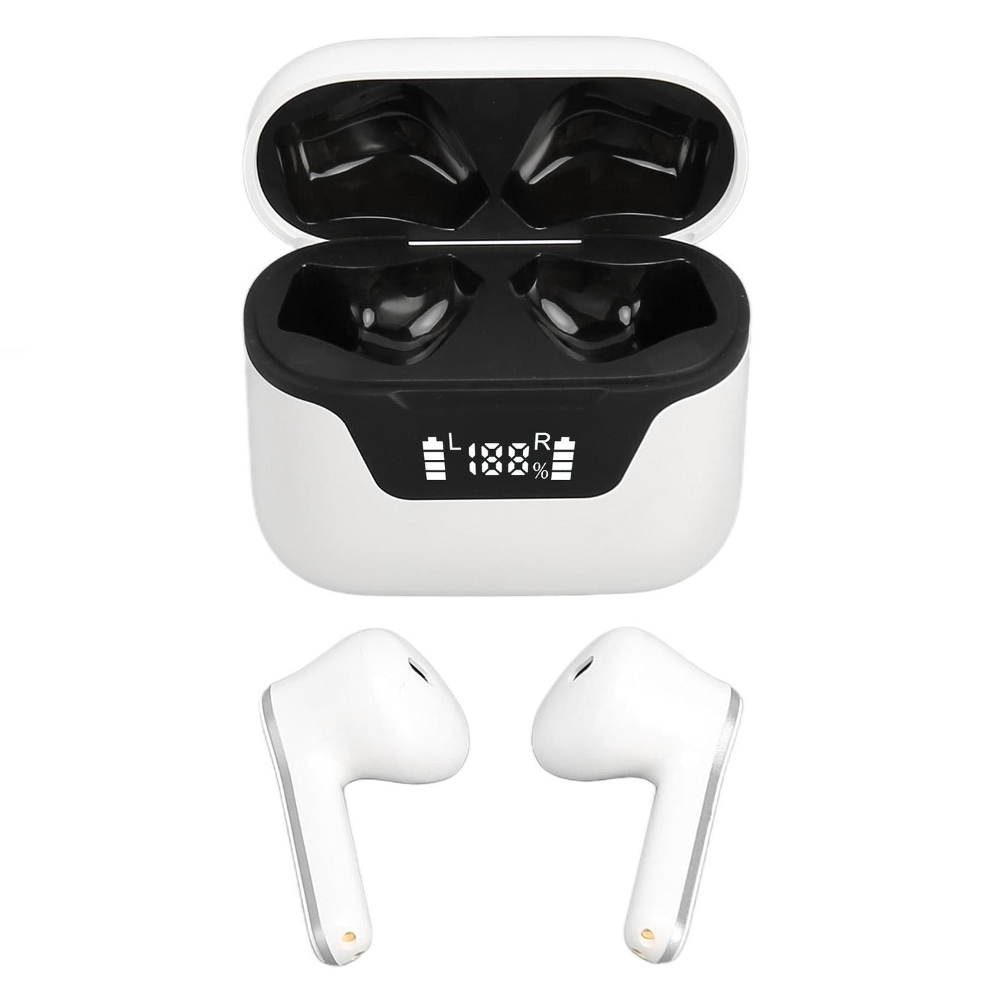 Language Translator Earbuds Bluetooth Support 144 Languages Translation Wireless Translator Earphone White V1263-JX-152