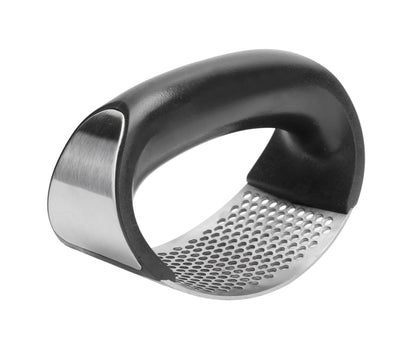 Stainless Steel Garlic Press Mincer Crusher with Cleaning Brush and Garlic Peeler Kitchen Tool V1263-JX-1523