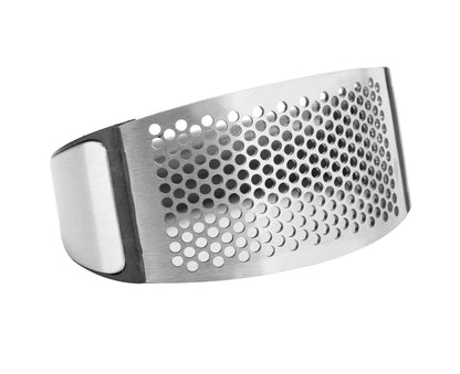 Stainless Steel Garlic Press Mincer Crusher with Cleaning Brush and Garlic Peeler Kitchen Tool V1263-JX-1523