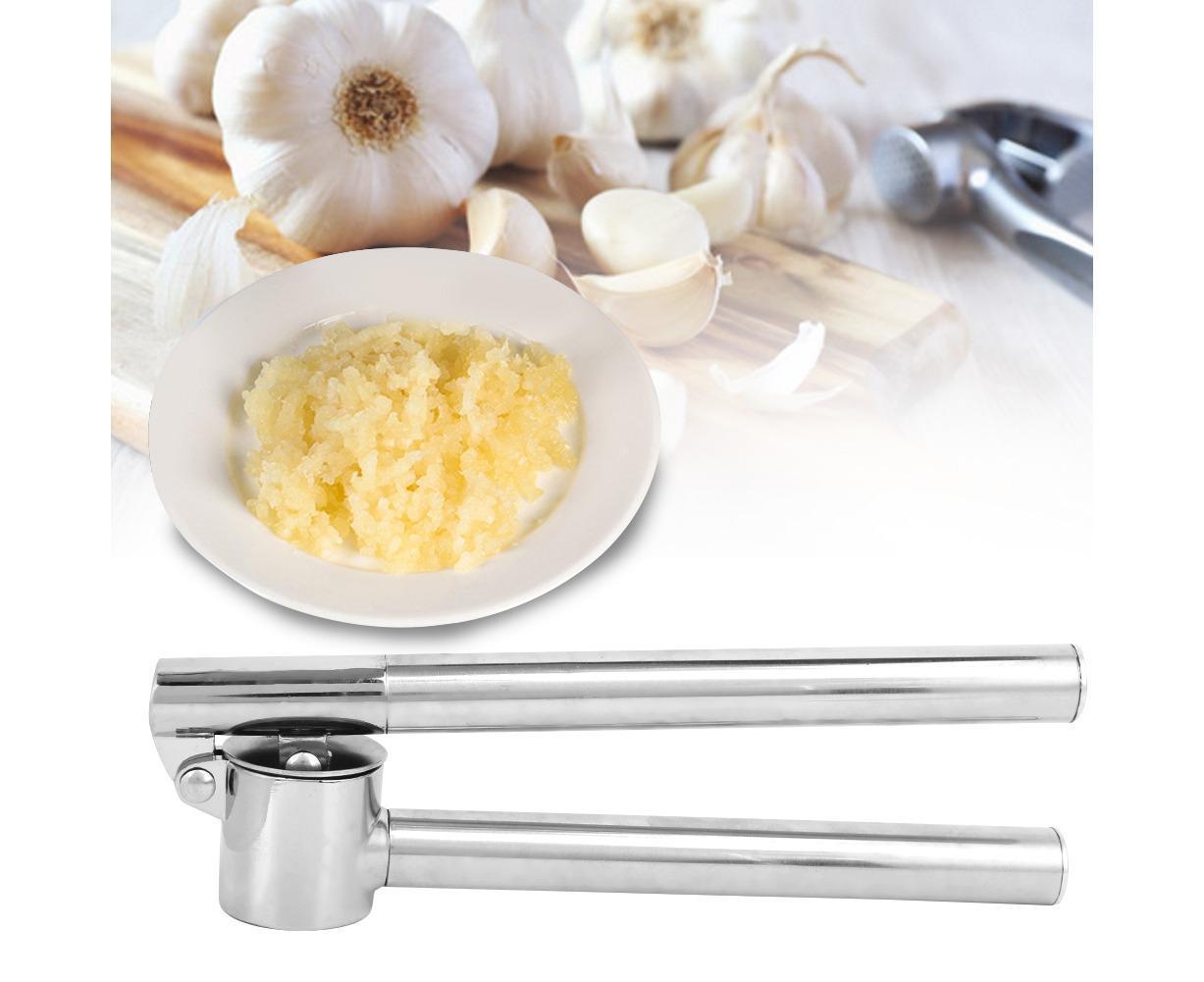 Stainless Steel Manual Food Garlic Press Crusher Mincer Squeezer Household Kitchen Utensils V1263-JX-1524