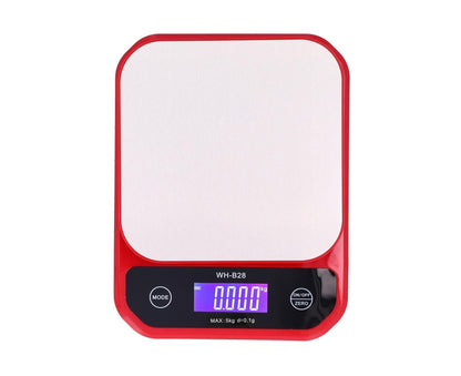 USB Charging Scale Waterproof Kitchen Baking Food Scale Electric Weight Measuring BalanceRed 5kg/0.1g V1263-JX-1526