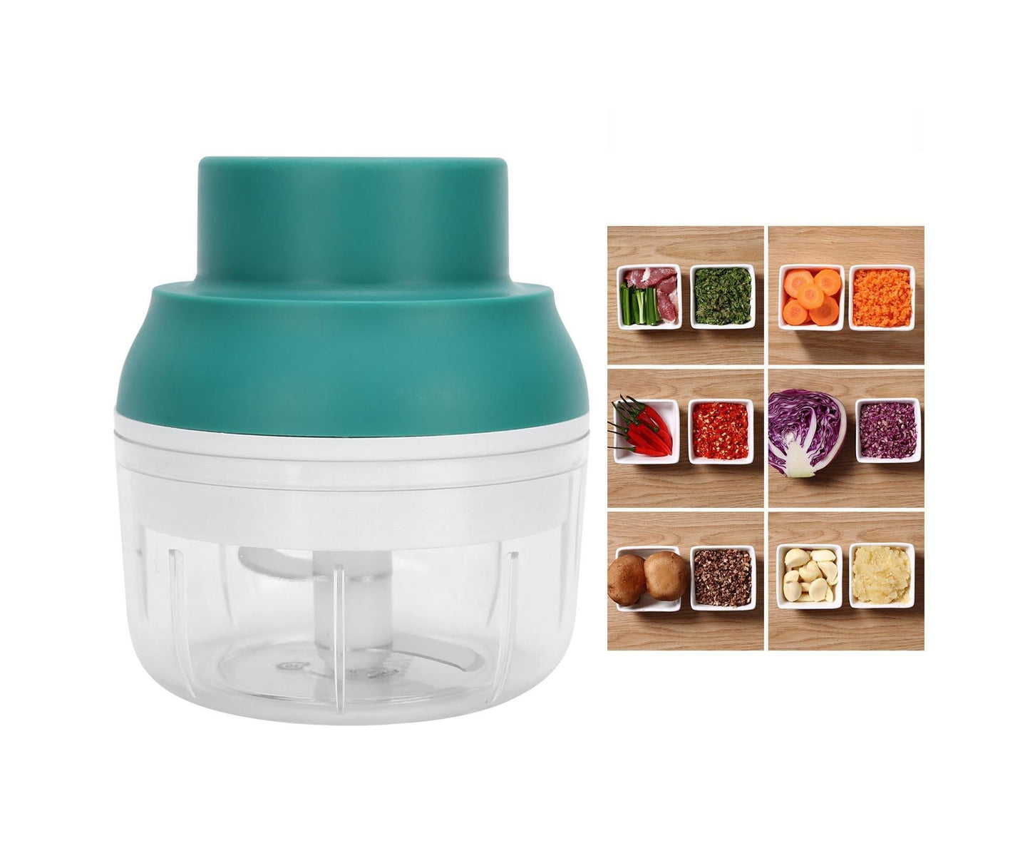 USB Electric Fruit Vegetable Onion Garlic Mincer Cutter Food Chopper Kitchen Supplies100ml V1263-JX-1527