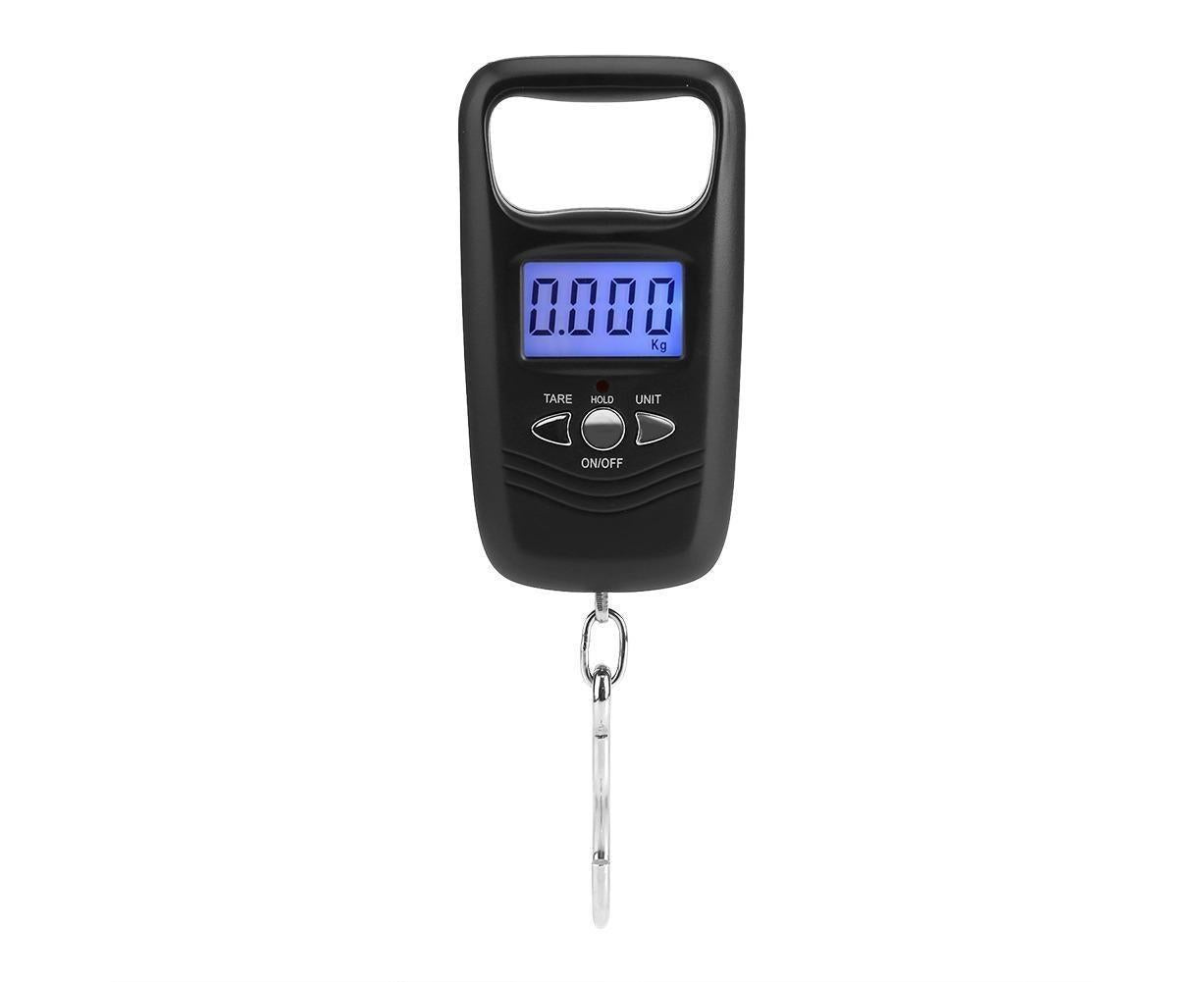 WEIHENG 50kg LCD Digital Hanging Luggage Electronic Pocket Hook Scale with Backlight (Black) V1263-JX-1529