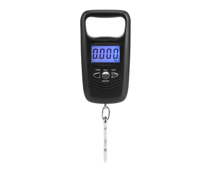 WEIHENG 50kg LCD Digital Hanging Luggage Electronic Pocket Hook Scale with Backlight (Black) V1263-JX-1529