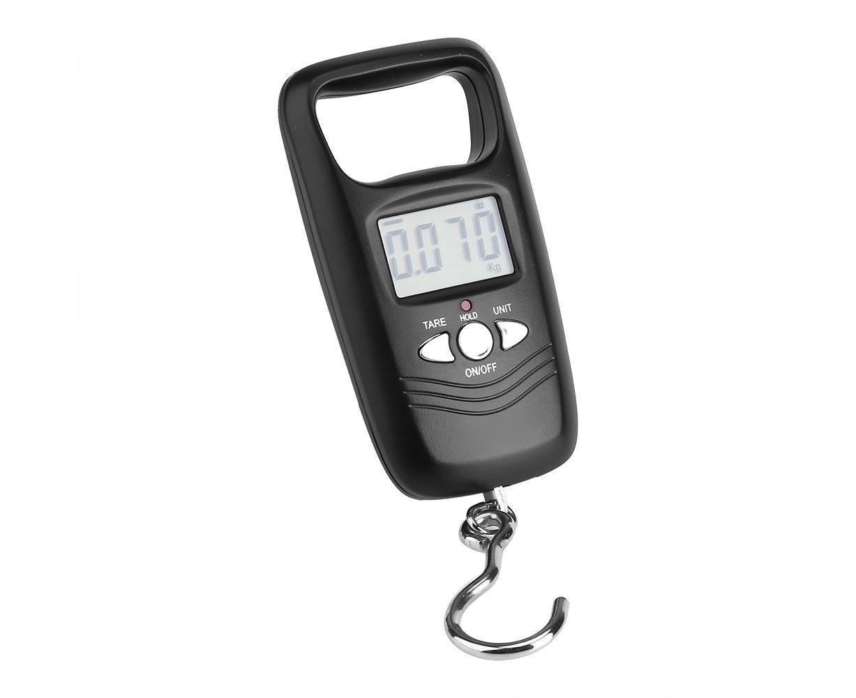 WEIHENG 50kg LCD Digital Hanging Luggage Electronic Pocket Hook Scale with Backlight (Black) V1263-JX-1529
