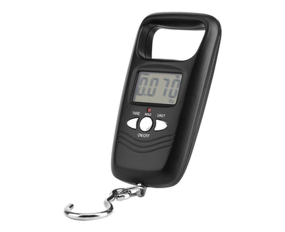 WEIHENG 50kg LCD Digital Hanging Luggage Electronic Pocket Hook Scale with Backlight (Black) V1263-JX-1529