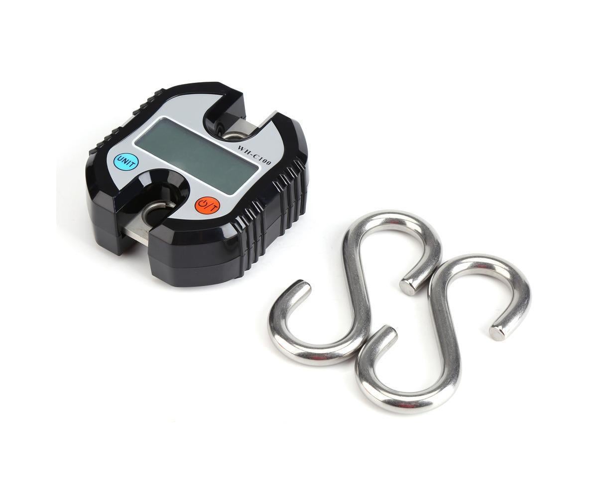 WeiHeng Portable Crane LCD Digital Electronic Hook Hanging Scales Loop Weighing Balance Black V1263-JX-1530