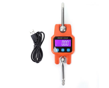 WH-C06 Rechargeable Digital Hanging Scale Mini Crane Scale Electronic Hook Scale for Home(Orange ) V1263-JX-1532