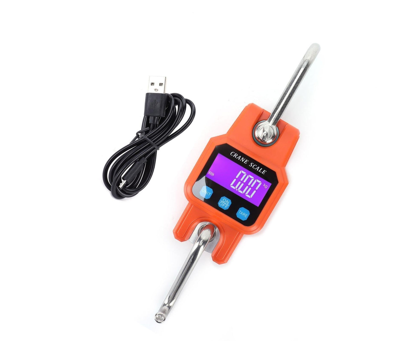 WH-C06 Rechargeable Digital Hanging Scale Mini Crane Scale Electronic Hook Scale for Home(Orange ) V1263-JX-1532
