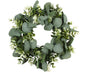Artificial Eucalyptus Wreath for Front Door, Spring Summer Green Leaf Wreath for Farmhouse Wall Wedding Decor V1263-JX-1536