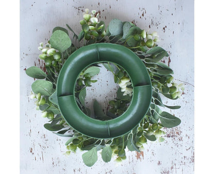 Artificial Eucalyptus Wreath for Front Door, Spring Summer Green Leaf Wreath for Farmhouse Wall Wedding Decor V1263-JX-1536