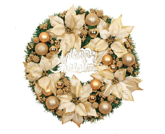 Christmas Ball Wreath Artificial Christmas Wreath Garland Decoration Home Party Decor Xmas Front Door V1263-JX-1537