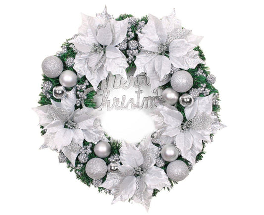 Christmas Ball Wreath Artificial Christmas Wreath Garland Decoration Home Party Decor Xmas Front Door V1263-JX-1539