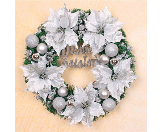 Christmas Ball Wreath Artificial Christmas Wreath Garland Decoration Home Party Decor Xmas Front Door V1263-JX-1539