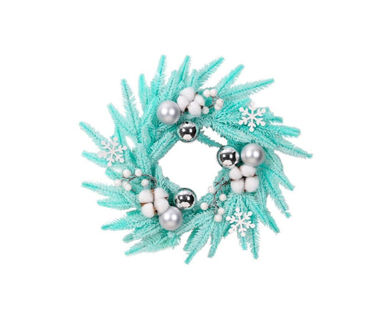 Christmas Ball Wreath Xmas Wreaths Ornaments Glitter Thicken Shatterproof Garland Decoration for Door Wall V1263-JX-1540