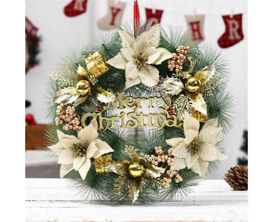 Christmas Wreath Door Wreath Outdoor Winter Wreaths for Front Door Outside Holiday Wreaths Indoors Office V1263-JX-1545