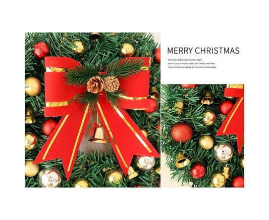 Christmas Wreath, Artificial Winter Christmas Red Wreath, Front Door Christmas Wreath for Indoor Outdoor Home V1263-JX-1558