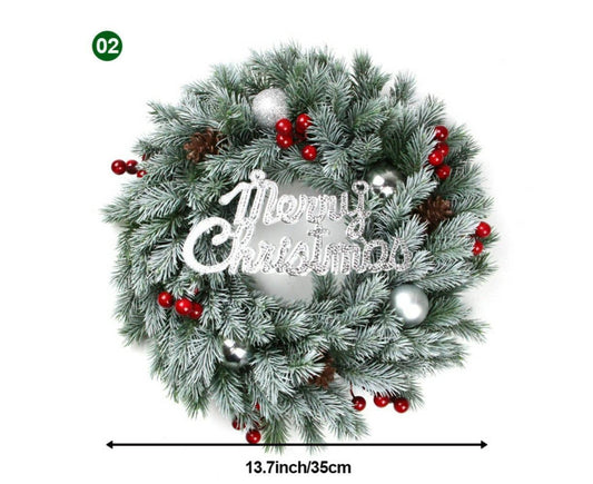 Christmas Wreaths for Front Door Xmas Art Decorations Thanksgiving Day Indoor Outdoor Home Decorative Wreath V1263-JX-1562