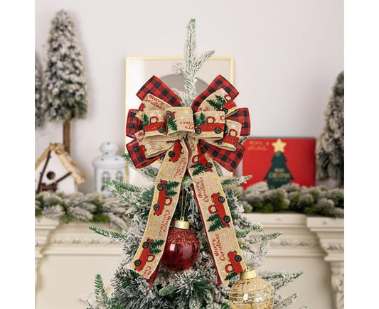 Fall Bow Wreath Thanksgiving Wreath Burlap Bow Fall Orange Pumpkin Wreath Bow Decor Buffalo Plaid Bow Tree V1263-JX-1565